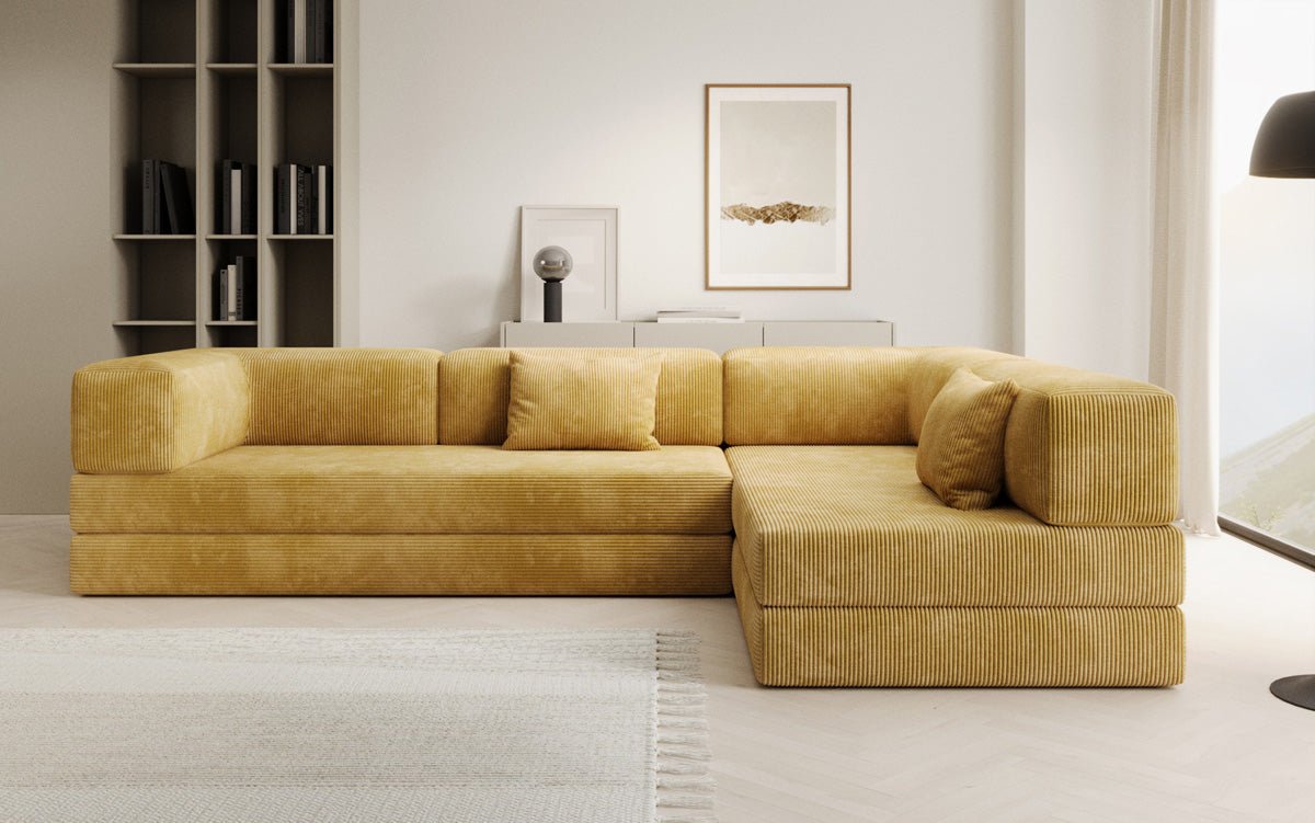 Designer Sofa Lazy L in Corduroy
