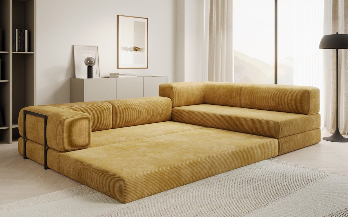 Designer Sofa Lazy L in Corduroy