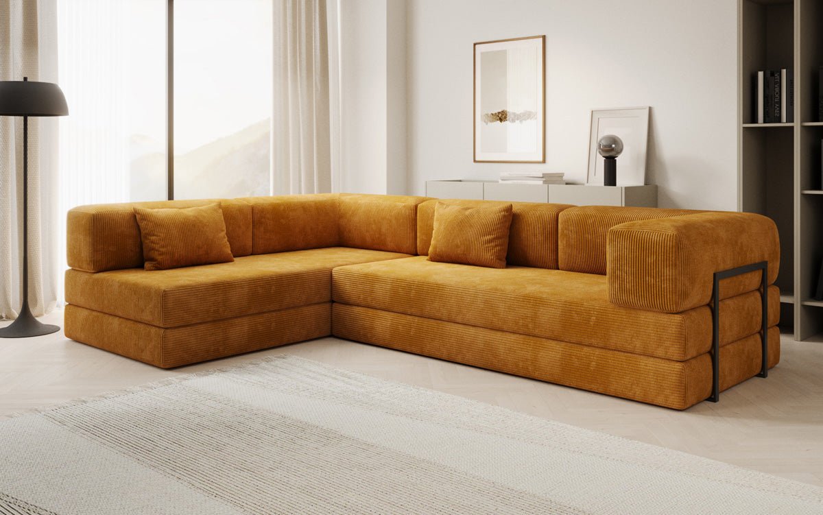 Designer Sofa Lazy L in Corduroy
