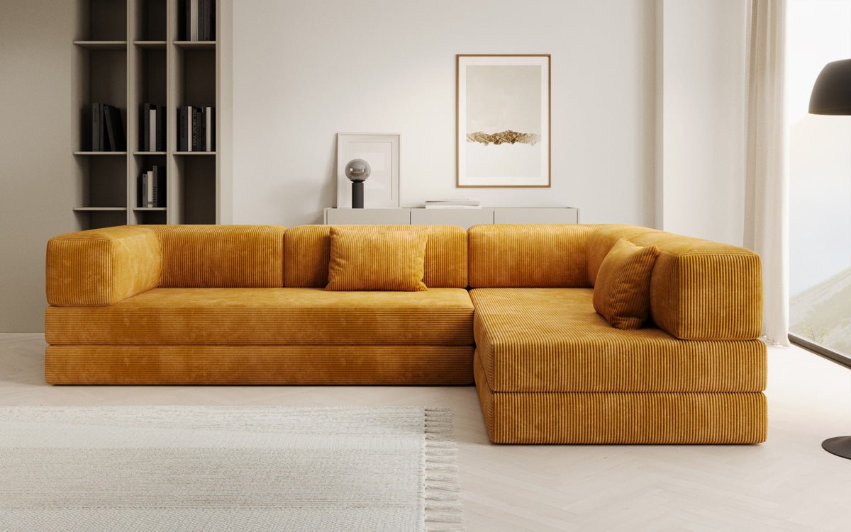 Designer Sofa Lazy L in Corduroy