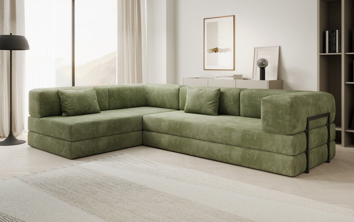 Designer Sofa Lazy L in Corduroy