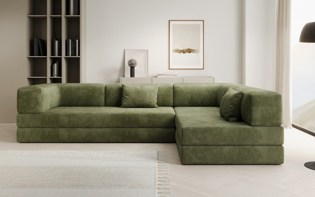 Designer Sofa Lazy L in Corduroy