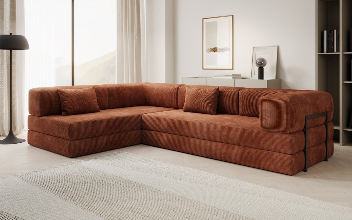 Designer Sofa Lazy L in Corduroy