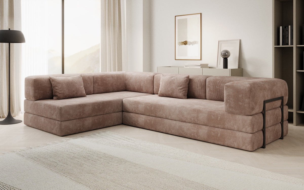 Designer Sofa Lazy L in Corduroy