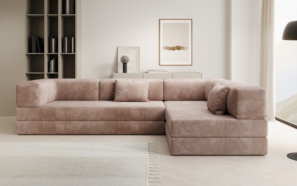 Designer Sofa Lazy L in Corduroy