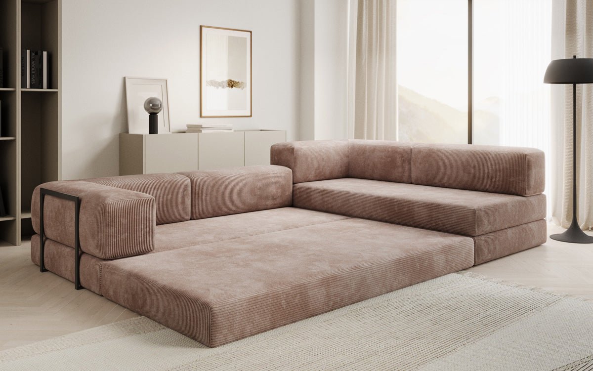 Designer Sofa Lazy L in Corduroy