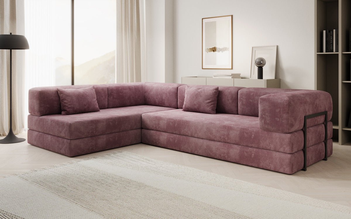 Designer Sofa Lazy L in Corduroy