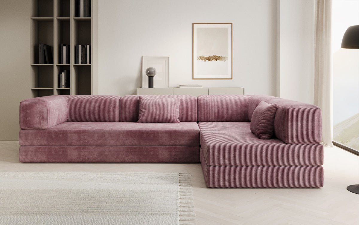 Designer Sofa Lazy L in Corduroy
