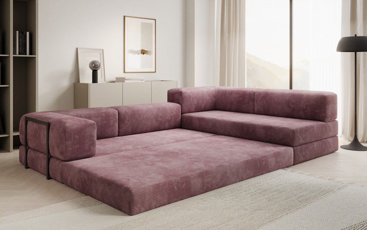 Designer Sofa Lazy L in Corduroy