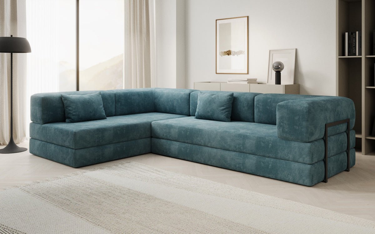 Designer Sofa Lazy L in Corduroy