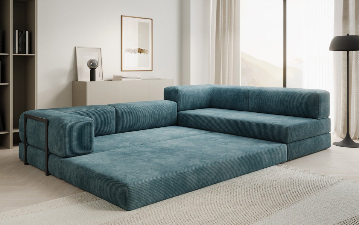 Designer Sofa Lazy L in Corduroy