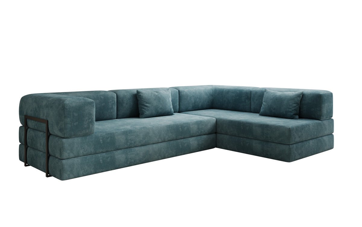 Designer Sofa Lazy L in Corduroy