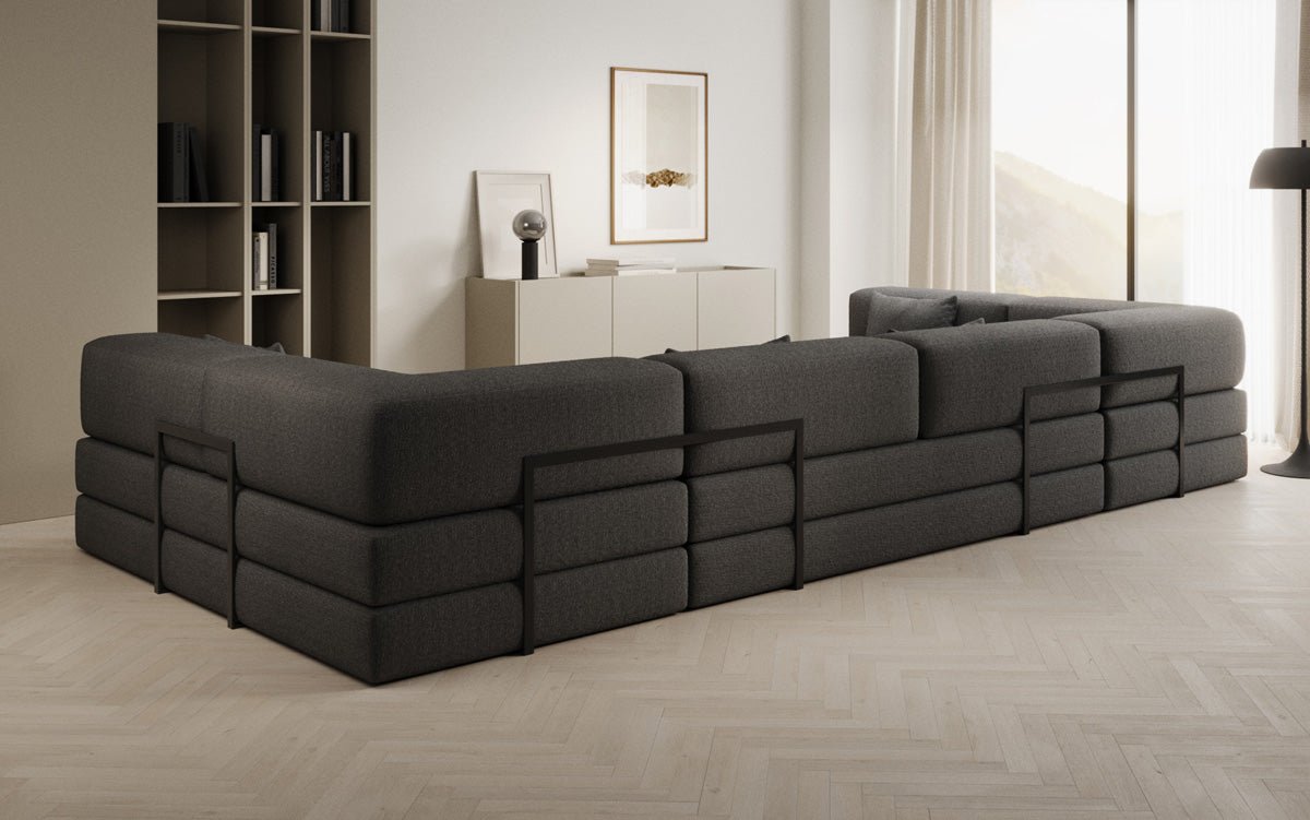 Designer Sofa Lazy U in Bouclé