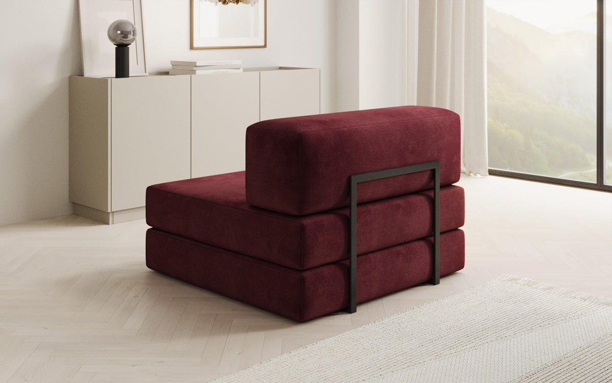 Designer Sofa Mittelmodul Lazy in Samt