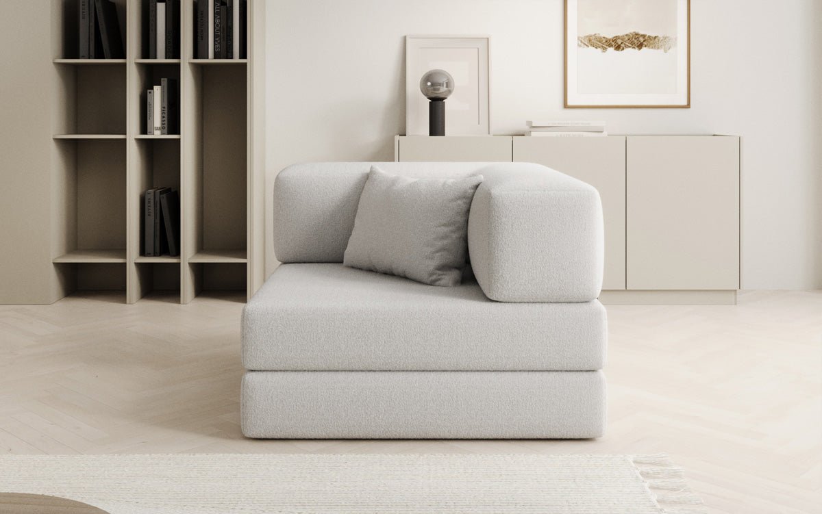 Designer Lazy Armchair in Bouclé