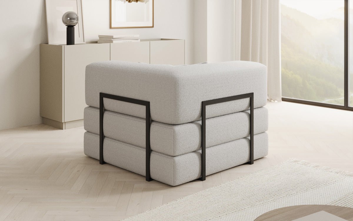 Designer Lazy Armchair in Bouclé