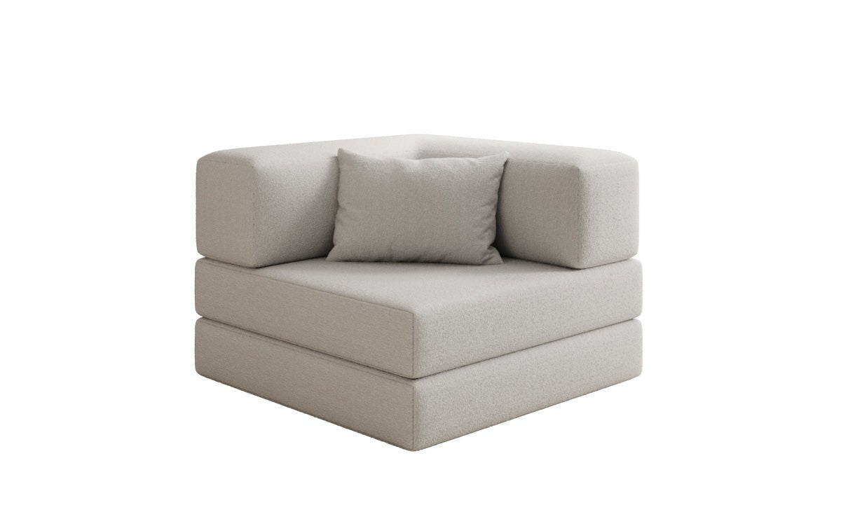Designer Lazy Armchair in Bouclé