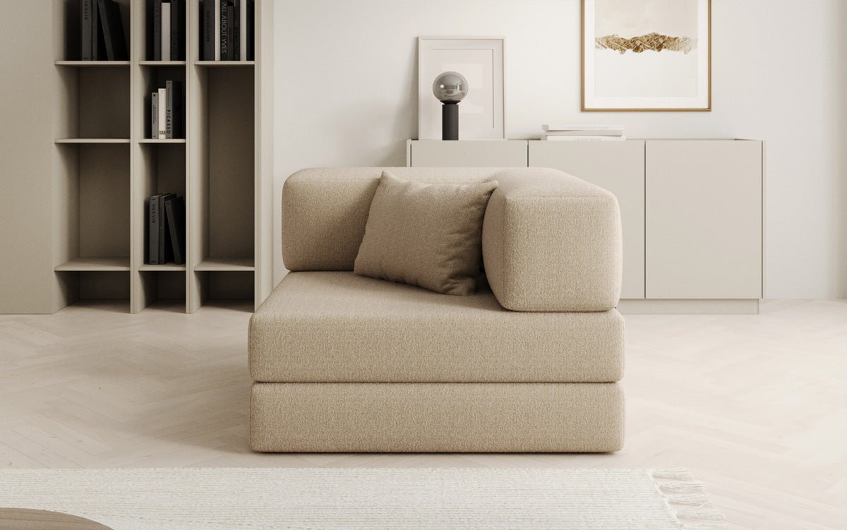 Designer Lazy Armchair in Bouclé