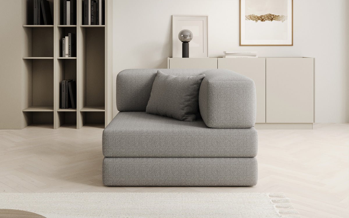 Designer Lazy Armchair in Bouclé