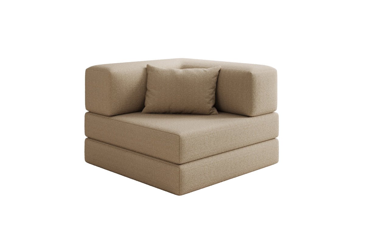 Designer Lazy Armchair in Bouclé