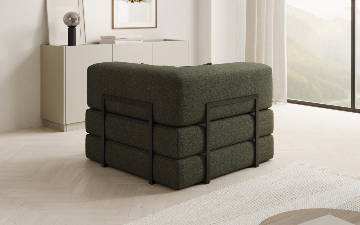 Designer Lazy Armchair in Bouclé