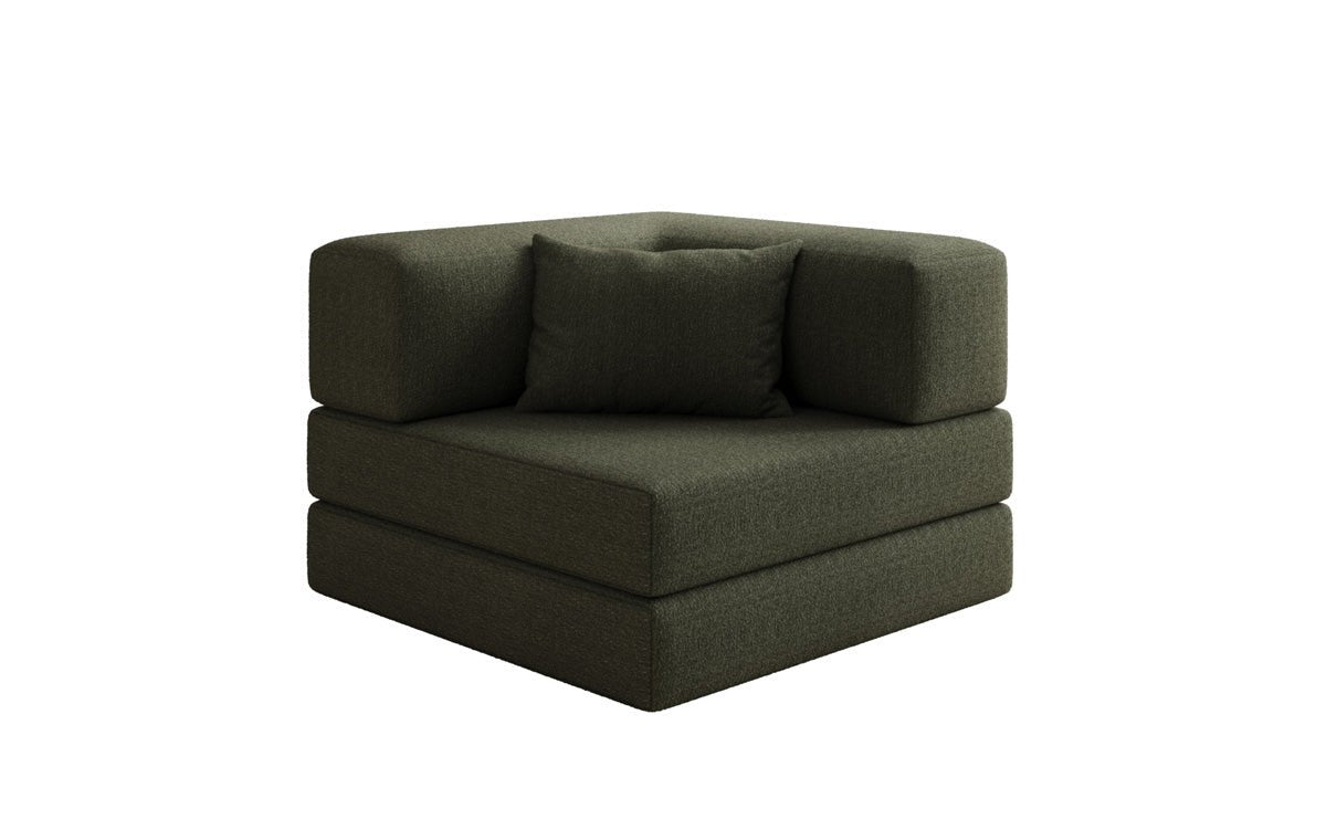 Designer Lazy Armchair in Bouclé