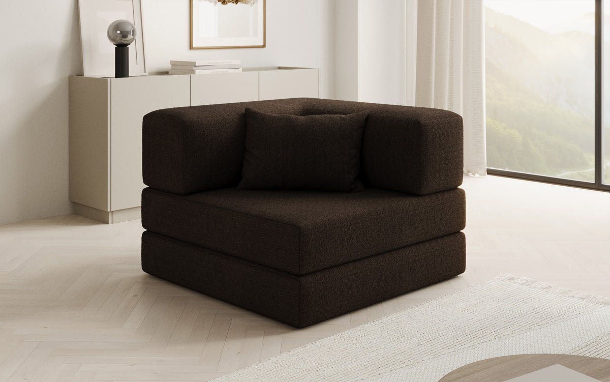 Designer Lazy Armchair in Bouclé