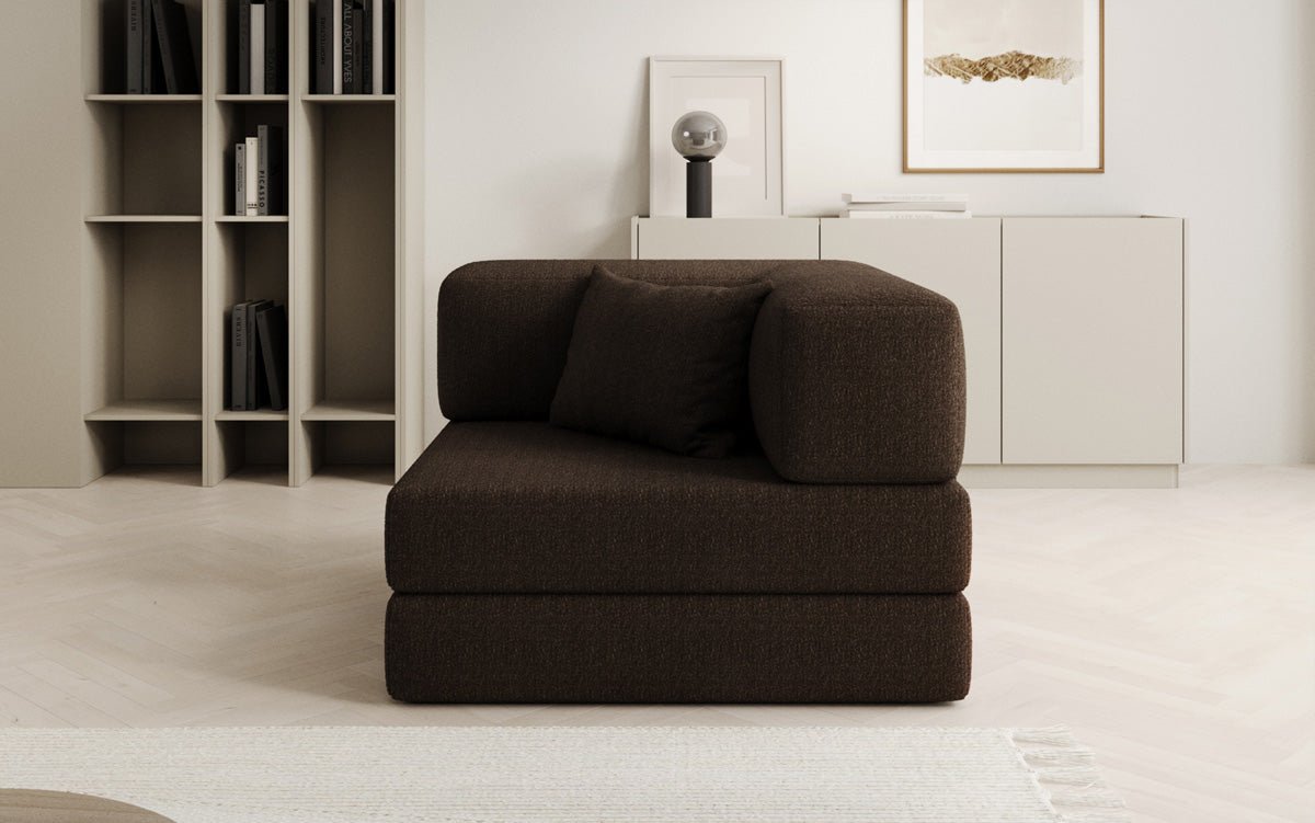 Designer Lazy Armchair in Bouclé