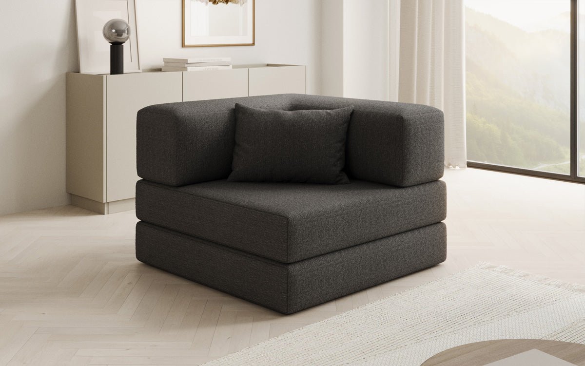 Designer Lazy Armchair in Bouclé