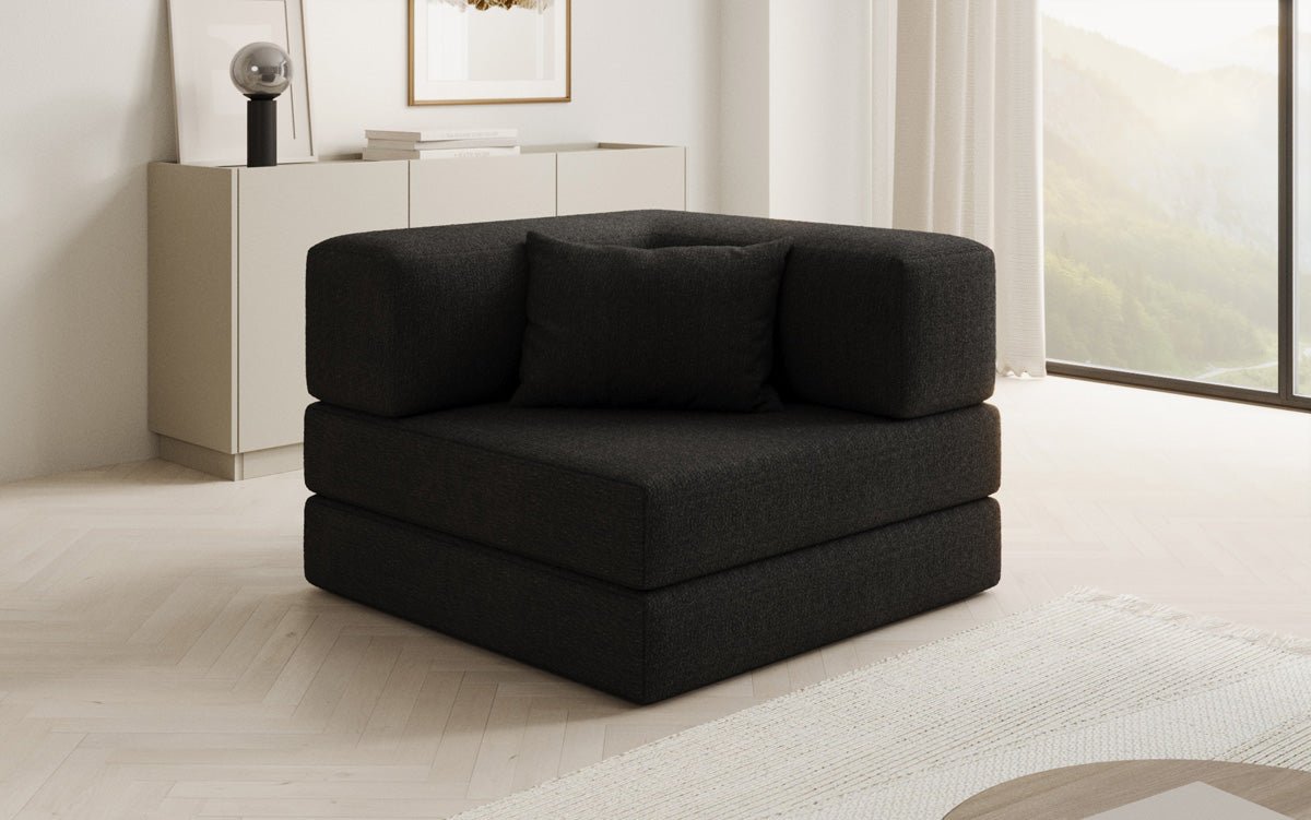 Designer Lazy Armchair in Bouclé