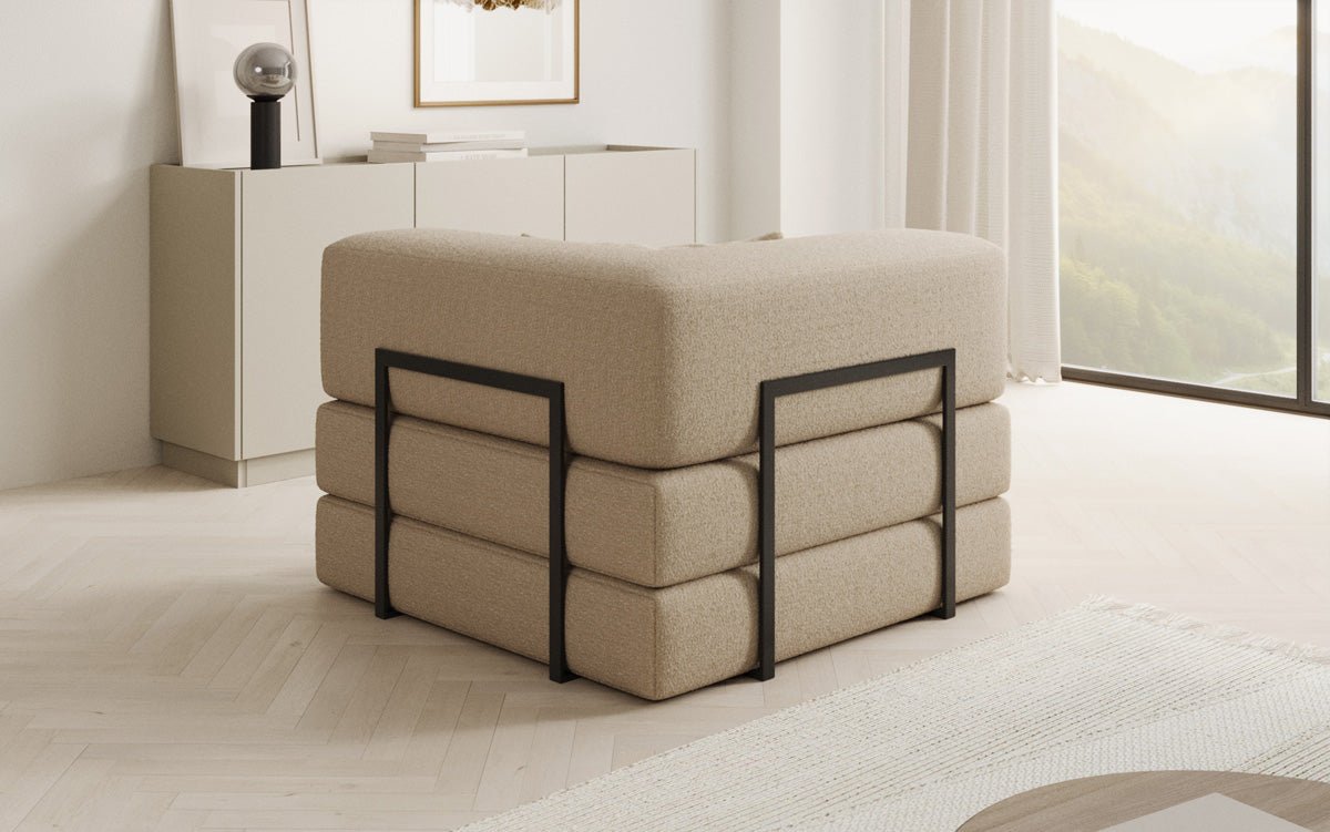 Designer Lazy Armchair in Bouclé