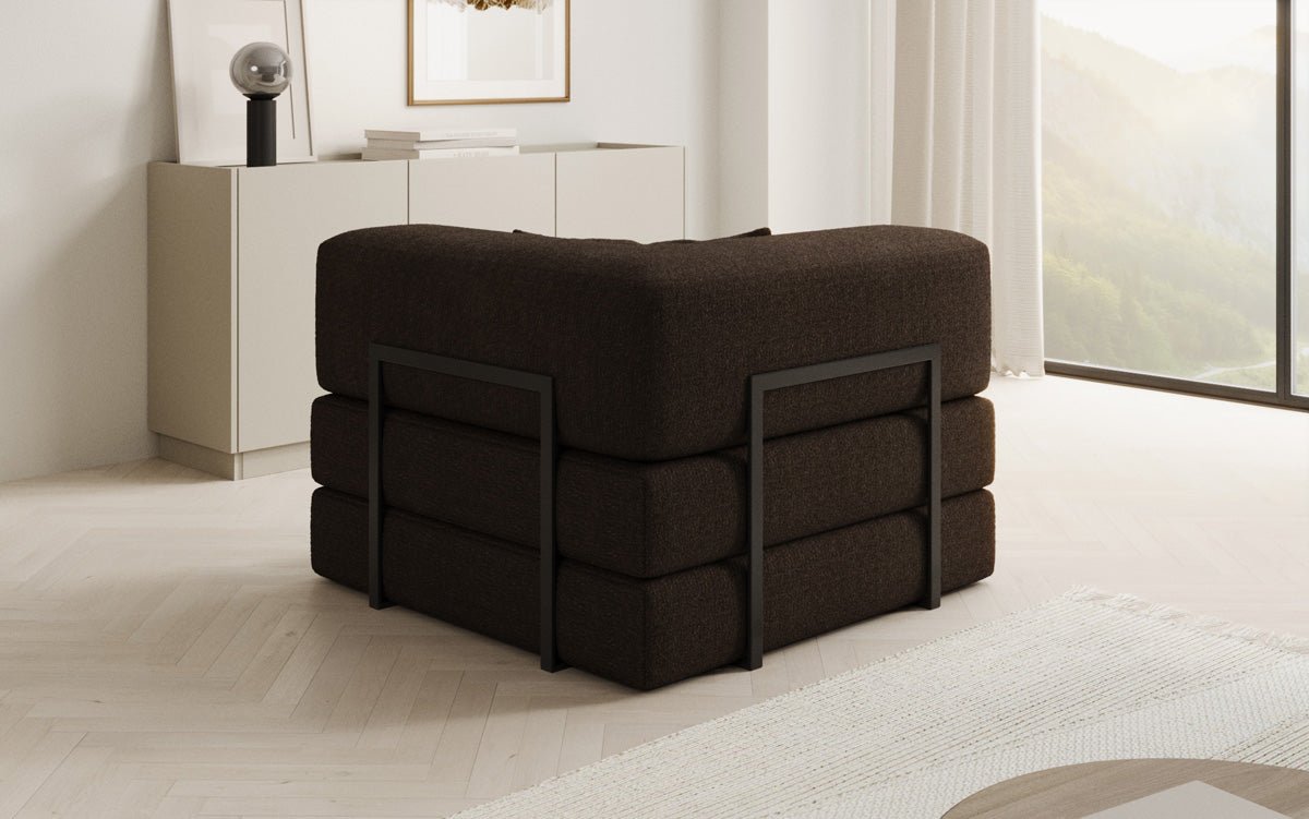 Designer Lazy Armchair in Bouclé