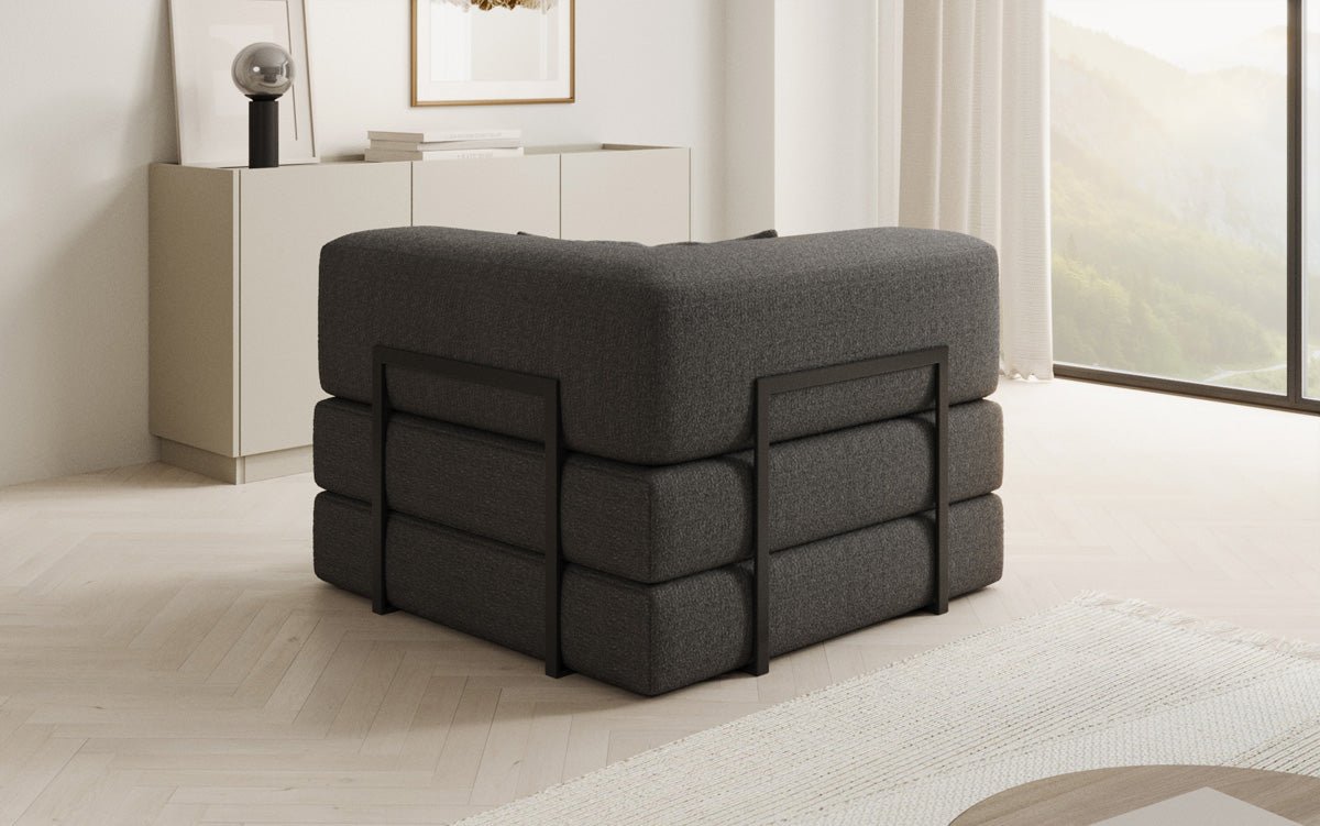 Designer Lazy Armchair in Bouclé