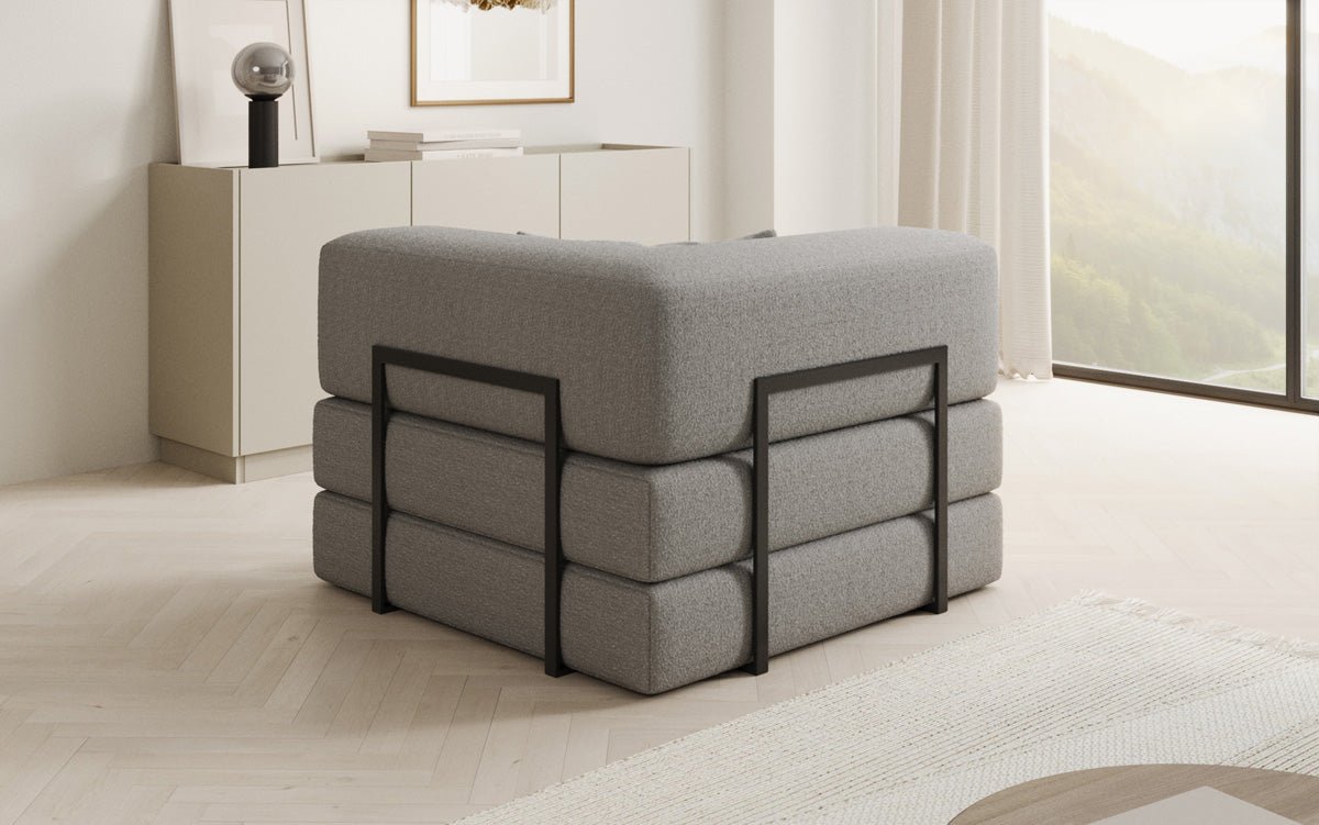 Designer Lazy Armchair in Bouclé