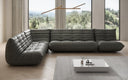 Designer corner sofa Calmo sectional in genuine leather