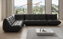 Designer corner sofa Calmo sectional in genuine leather