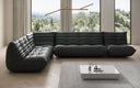 Designer corner sofa Calmo sectional in genuine leather
