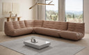 Designer corner sofa Calmo sectional in genuine leather