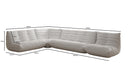 Designer corner sofa Calmo sectional in genuine leather