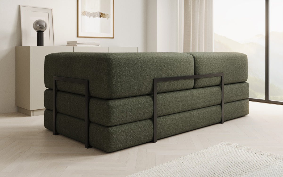 Designer Sofa/Chaise Longue Lazy in Bouclé