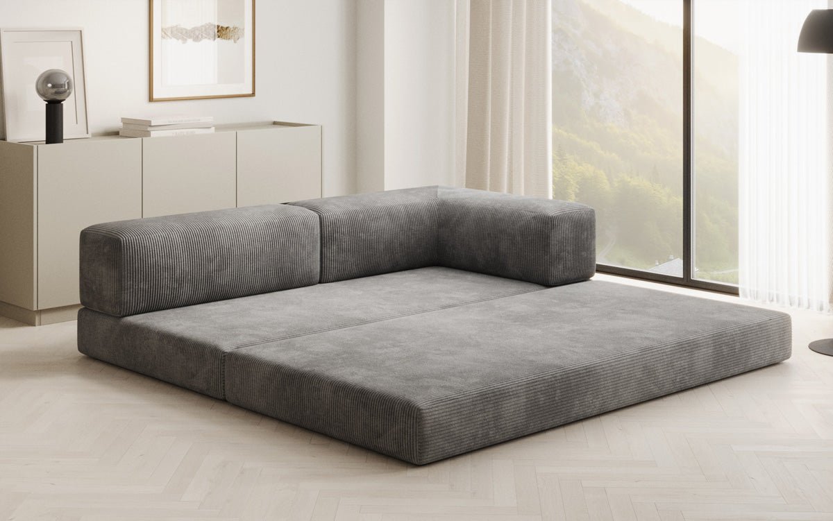 Designer Sofa/Chaise Longue Lazy in Cord