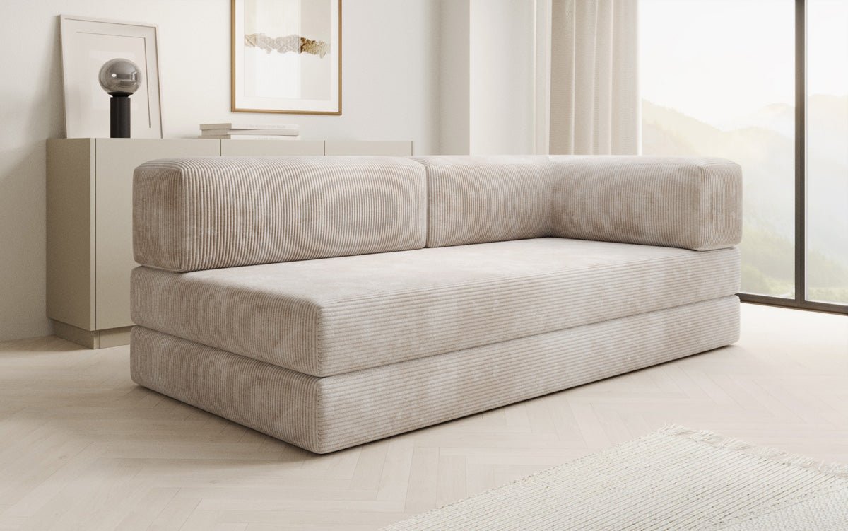 Designer Sofa/Chaise Longue Lazy in Cord