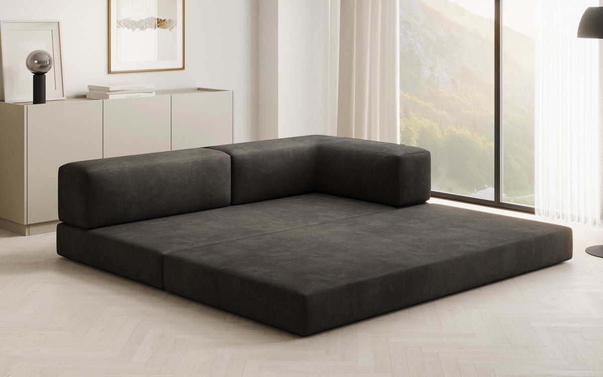 Designer Sofa/Chaise Longue Lazy in Samt