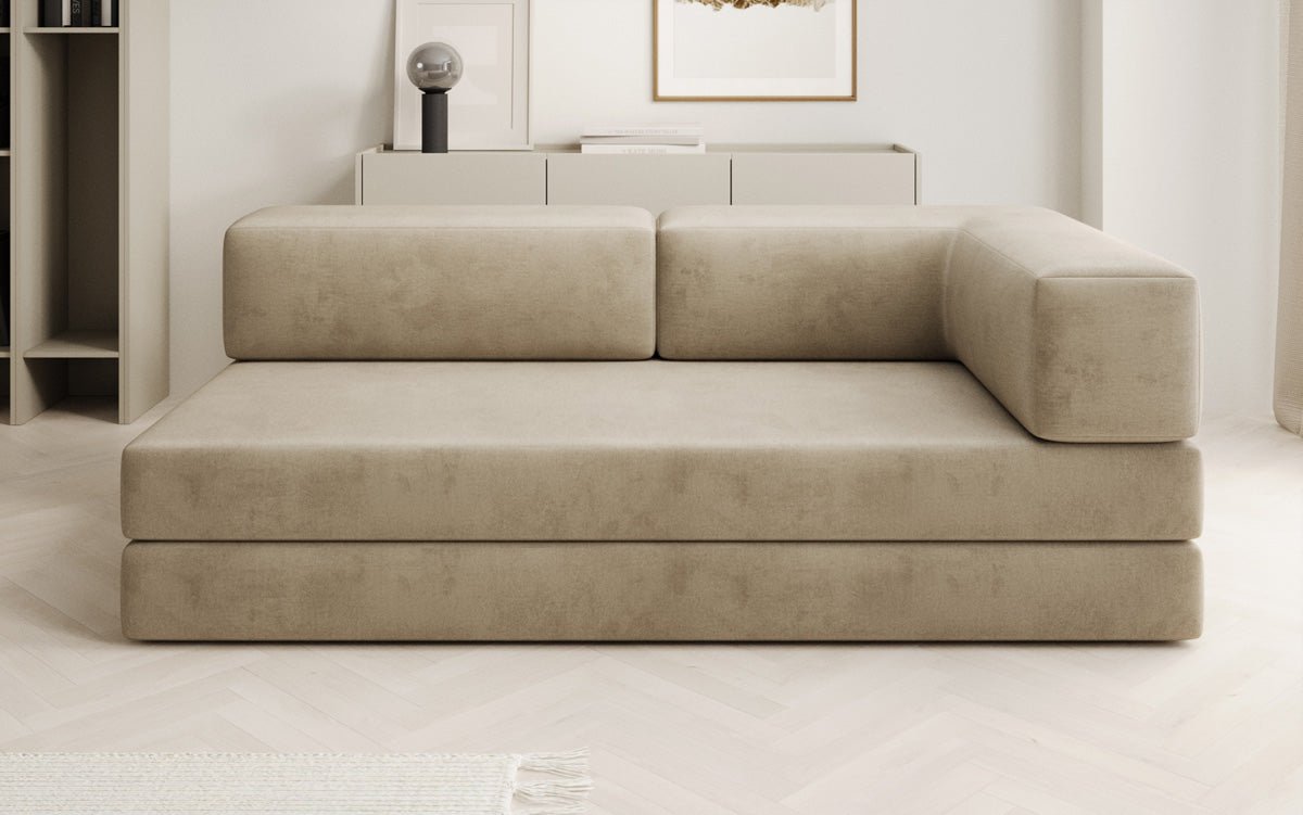 Designer Sofa/Chaise Longue Lazy in Samt
