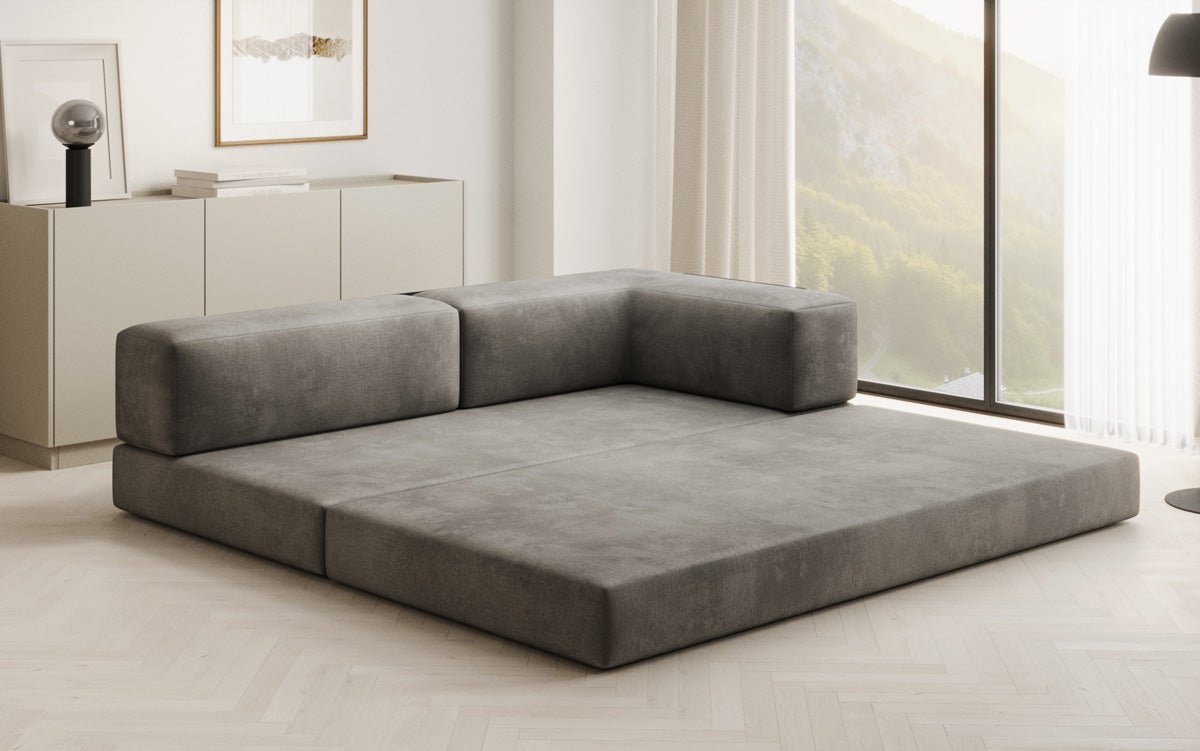 Designer Sofa/Chaise Longue Lazy in Samt