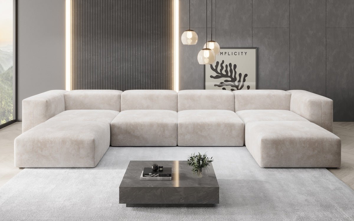 Designer U Sofa Snug in Cord