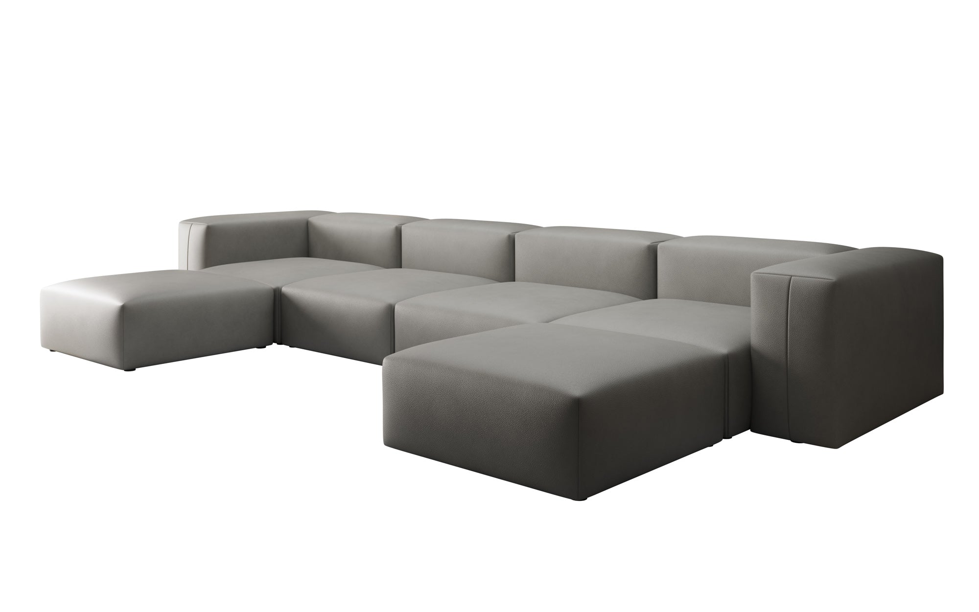 Designer U Sofa Snug in Genuine Leather