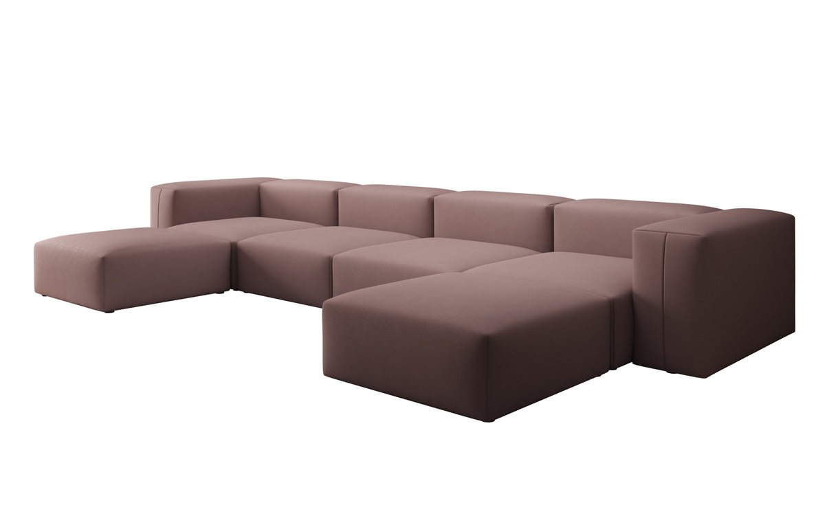 Designer U Sofa Snug in Fabric