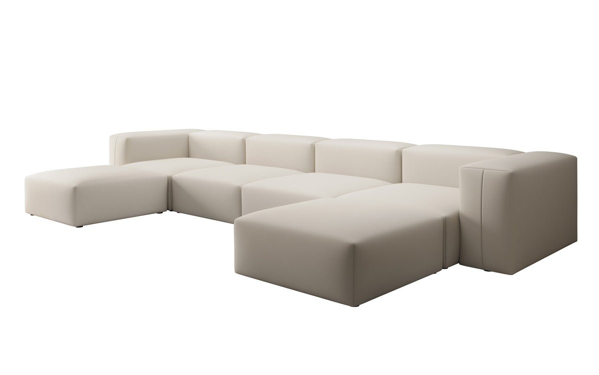Designer U Sofa Snug in Fabric