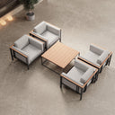 Euphoria – 4 Loungesessel & Tisch aus Aluminium | Aevora™ Kollektion